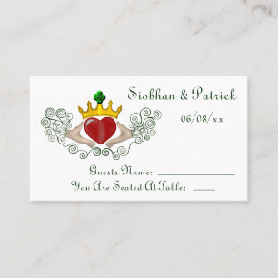 O Casamento entre Cartões de Colocação de Claddagh
