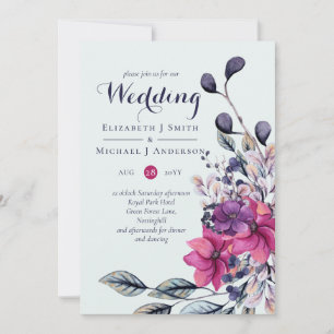 O Casamento outono De Outono Do Fuchsia Sage Convi