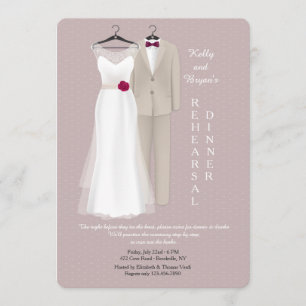 O casamento veste o convite