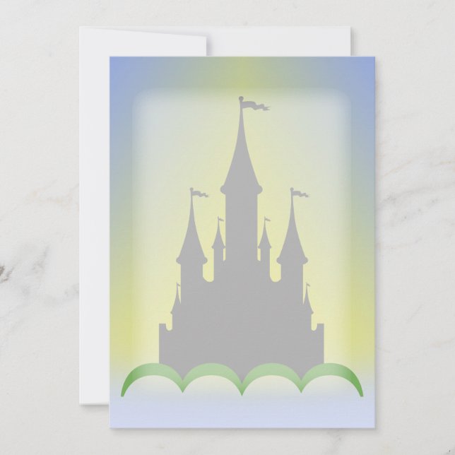 O Castelo Daytime Dreamy No Céu Sunny Das Colinas (Frente)