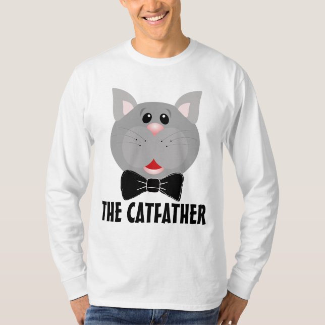 O CATFATHER, T-shirts de Pai de Gato (Frente)