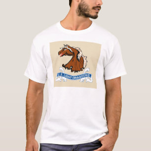 O cavalo claro Dragoons t-shirt da bandeira