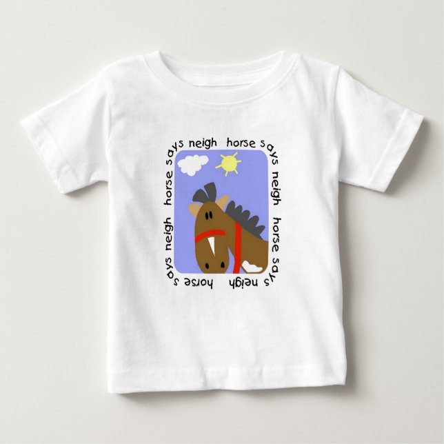 O cavalo diz o camiseta e os presentes do Neigh (Frente)