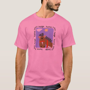 O cavalo diz o camiseta e os presentes do Neigh