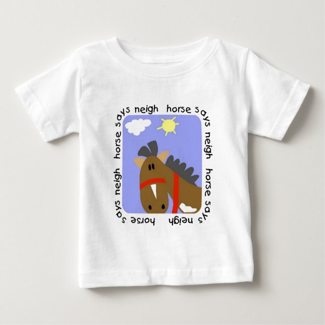 O cavalo diz o camiseta e os presentes do Neigh (Frente)