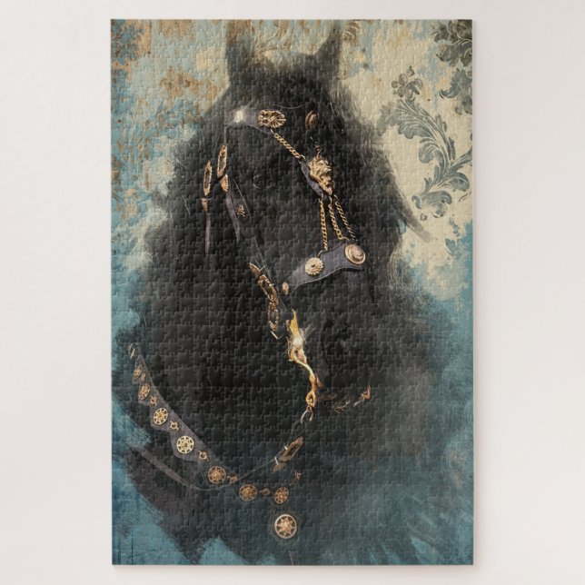 O Cavalo Frésio Barroco - Quebra-cabeça (Vertical)