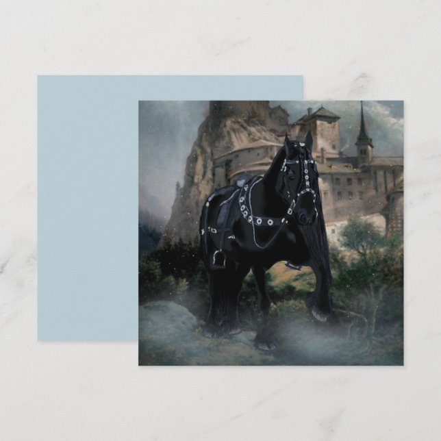 O Cavalo Medieval - Cartão de Boas Festas (Frente/Verso)