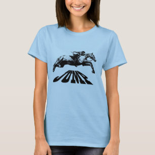 O cavalo que salta o t-shirt equestre