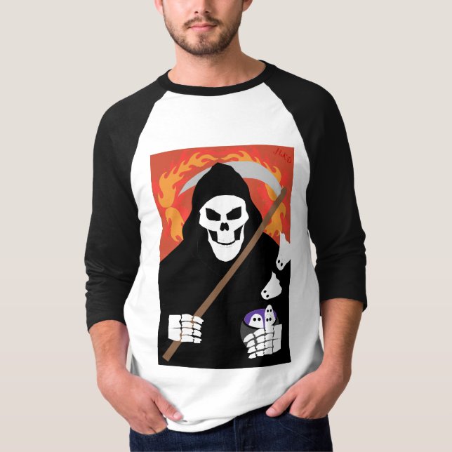 O Ceifador - Capa Raglan T-Shirt (Frente)