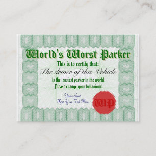 O certificado mau o mais mau do prêmio do