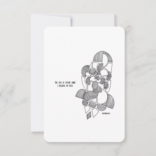 O céu é o limite, eu acredito em você - Cartão pla (Frente)
