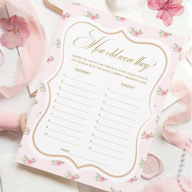 O Chá de fraldas do Tea Party adivinha o cartão do (Criador carregado)