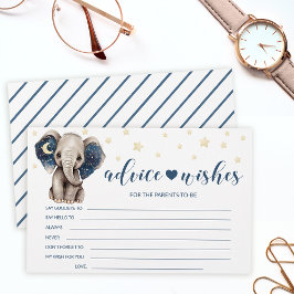 O chá de fraldas elefante deseja cartão de papelar