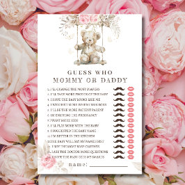 O Chá de fraldas Rosa Rosa Adivinha Quem