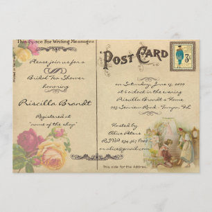 O chá nupcial do chá que honra, denomina o cartão