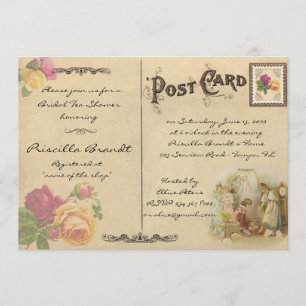 O chá nupcial do chá que honra, denomina o cartão