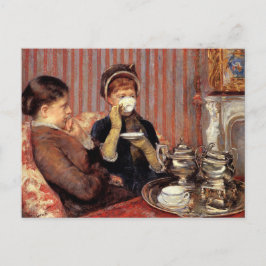 O Chá por Mary Cassatt Cartão Postal