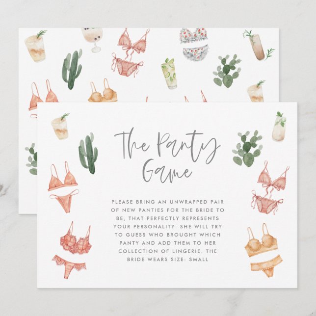 O champanhe de cacto de lingerie de caça em calça (Frente/Verso)