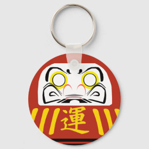O chaveiro VERMELHO de Daruma é para seus
