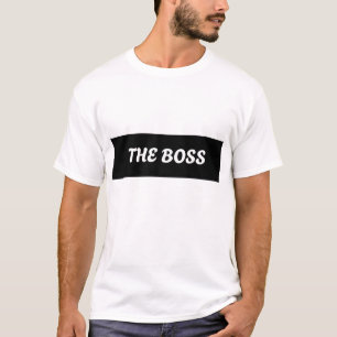 O CHEFE. CAMISA COM ESTAMPA DE TEXTO