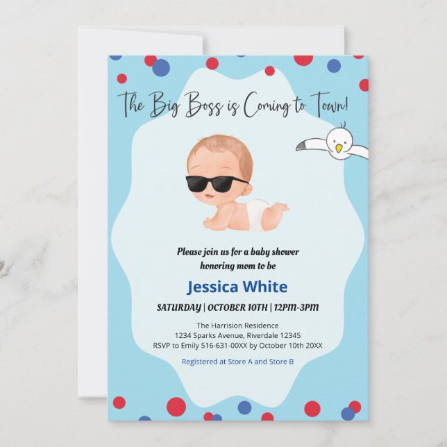 O Chefe Grande está Chegando à Cidade! Convite (Frente)