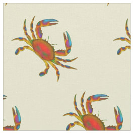 O Chesapeake vermelho pequeno Crabs o tecido