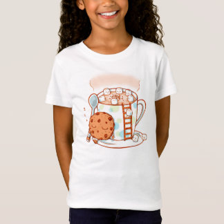 O chocolate quente caçoa a camisa da ilustração T