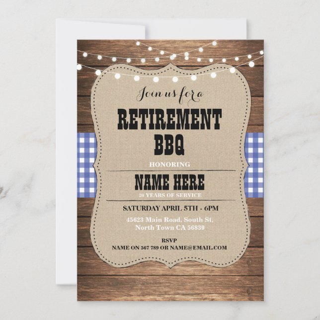 O CHURRASCO aposentado convite do partido da (Frente)