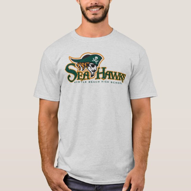 O cinza caçoa o t-shirt de Seahawks (L) (Frente)