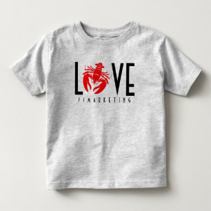 O cinza da camisa da criança dos lagostins do amo