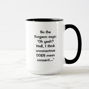 O cirurgião diz a caneca do acordo