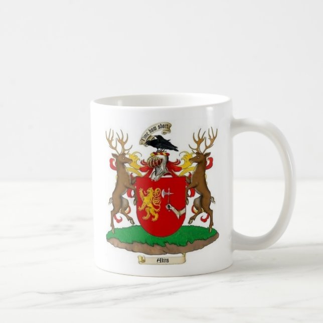O clã de Akins Crest & a caneca de café cerâmica (Direita)