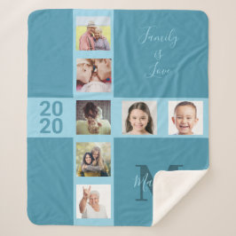 O cobertor personalizado de suas fotos e texto