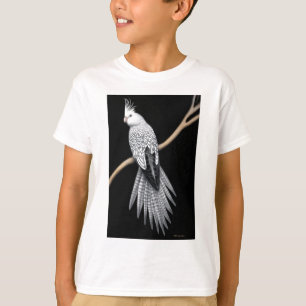 O Cockatiel Pied da pérola caçoa o t-shirt
