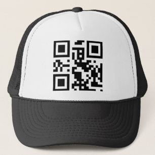 O código de QR "chama-me" boné