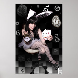O coelho branco de LGG 20" x 30" POSTER
