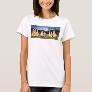 "O coelho t-shirt da família do coelho na lua"