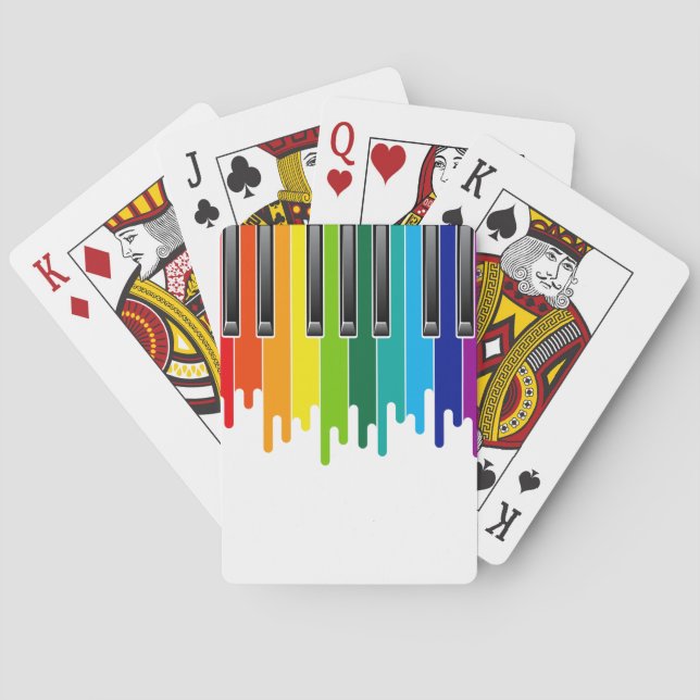 O Colorido de Cartas de Baralho Musicais (Verso)