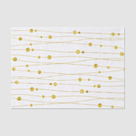 O confete Dourado encalha o lenço de papel