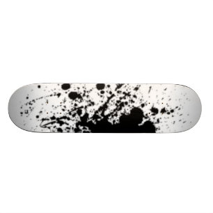 o conselho preto e branco do skate do splatter