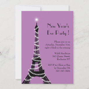 O convite à Torre Eiffel de Ano Novo