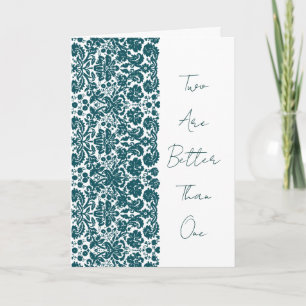 O Convite Ao Casamento tema damasco Cristão Dois É