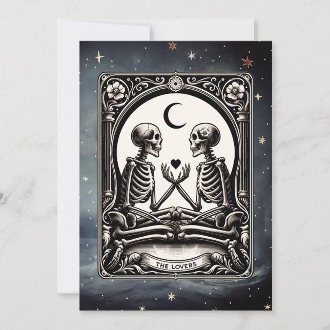 O Convite Celestial Para Casamento Do Cartão Tarot (Frente)