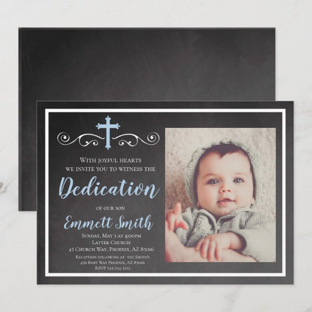 O convite da dedicação, quadro, menino, dedica (Frente/Verso)