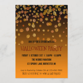 O convite da festa de Halloween jack o' lanterna r