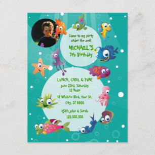 O convite de aniversário das crianças do tema do