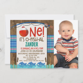 O convite de aniversário de fotos de um só peixe