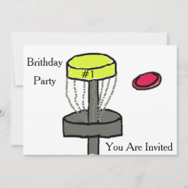 O convite de aniversário do golfe de disco