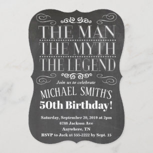 O Convite De Aniversário Do Homem