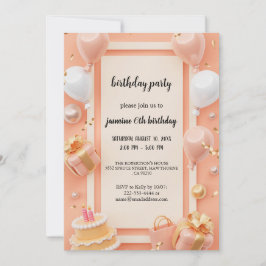 o convite de aniversário mais elegante